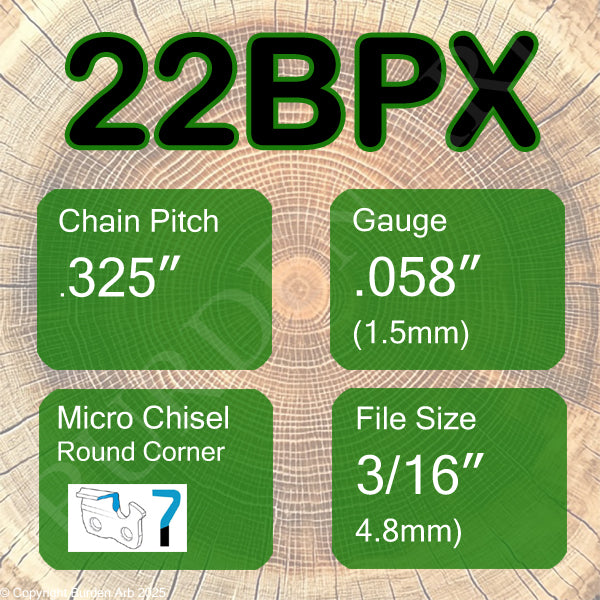 22BPX Chain Loops – Burden Arb Chainsaw Chains