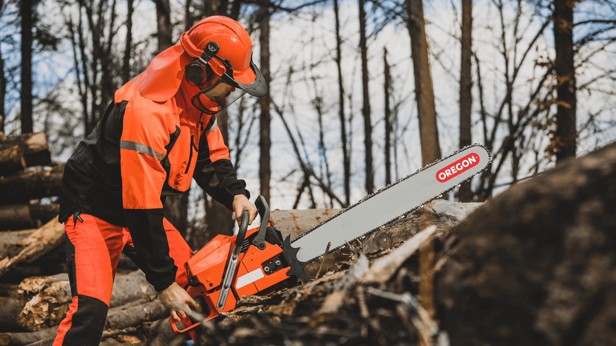 Man with Chainsaw