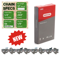 New 12" Oregon 24AP064 Chainsaw Chain with specs