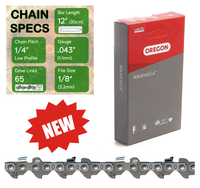 New 12" Oregon 24AP065 Chainsaw Chain with specs