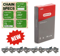 14" OREGON 24AP072 Replacement Pruner / Chainsaw Chain
