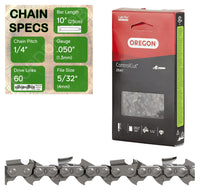 10" OREGON 25AP060 Replacement Chainsaw Chain