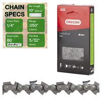 10" Oregon 25AP060 Chainsaw Chain with specs