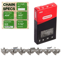 41" Oregon 27R123 Chainsaw Chain with specs