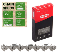 48" Oregon 27R138 Chainsaw Chain with specs
