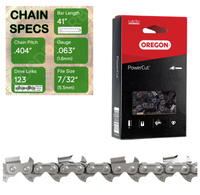 41" Oregon 59L123 Chainsaw Chain with specs