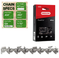42" OREGON 59L124 Full Chisel Heavy Duty Replacement Chainsaw Chain