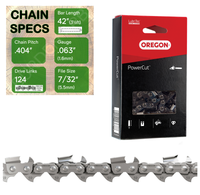 42" Oregon 59L124 Chainsaw Chain with specs