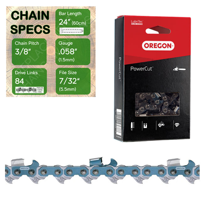 24" Oregon 73EXJ084 Chainsaw Chain with specs