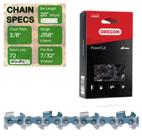 20" Oregon 73EXL072 Chainsaw Chain with specs