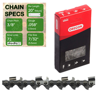 20" Oregon 73RD072 Chainsaw Chain with specs
