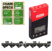 28" Oregon 73RD092 Chainsaw Chain with specs