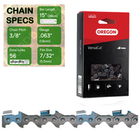 15" Oregon 75DPX056 Chainsaw Chain with specs