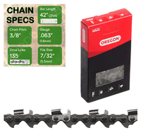 42" Oregon 75RD135 Chainsaw Chain with specs