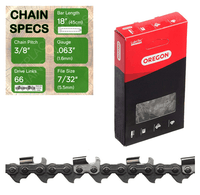 18" Oregon 75RD066 Chainsaw Chain with specs