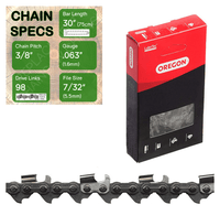 30" Oregon 75RD098 Chainsaw Chain with specs