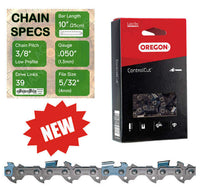 New 10" Oregon 91PXL039 Chainsaw Chain with specs