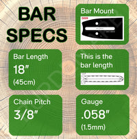 18" OREGON Guide Bar - 188VXLHD009