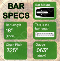 18" OREGON Guide Bar - 183VXLGD025