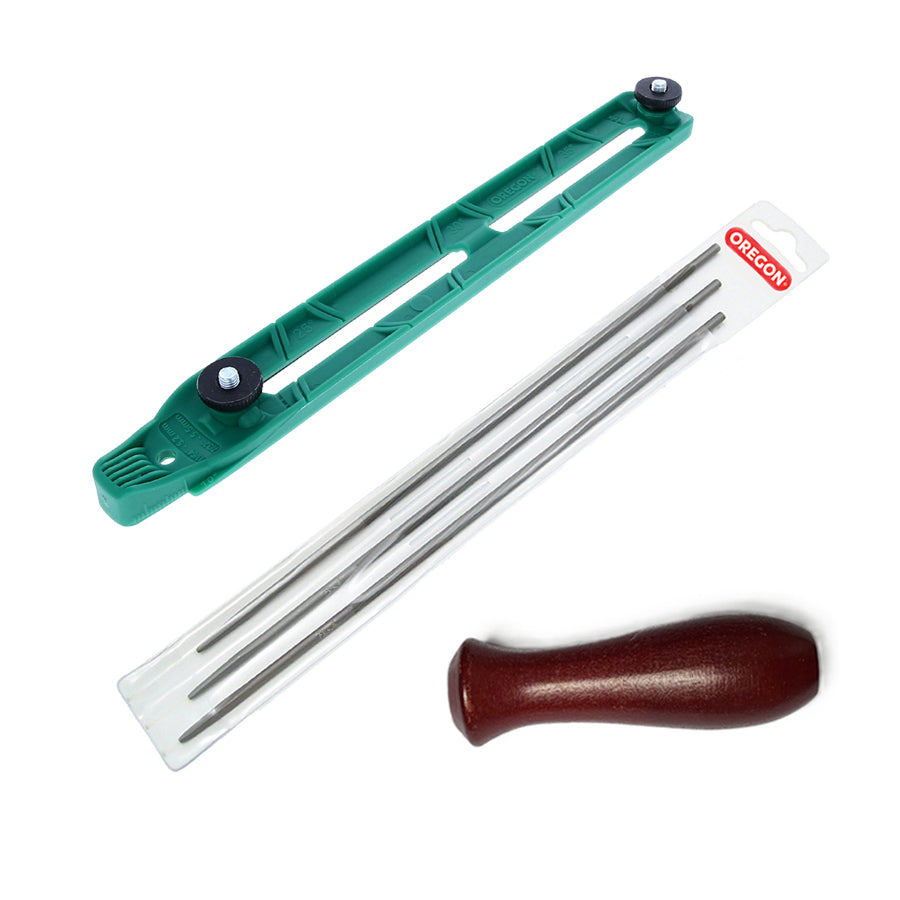 Oregon green file guide, pack of 3 files & unbranded handle