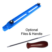 Oregon blue file guide with optional files & handle