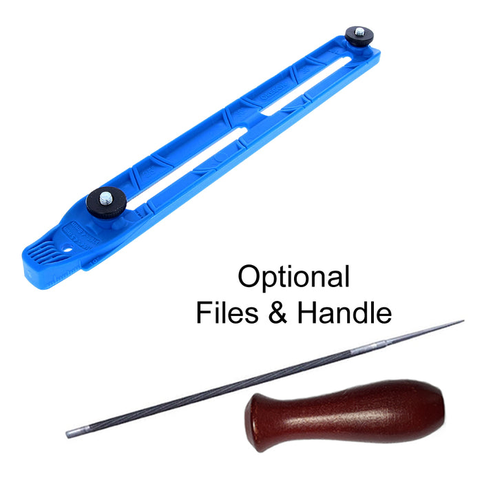 Oregon blue file guide with optional files & handle