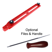 Oregon red file guide with optional files & handle