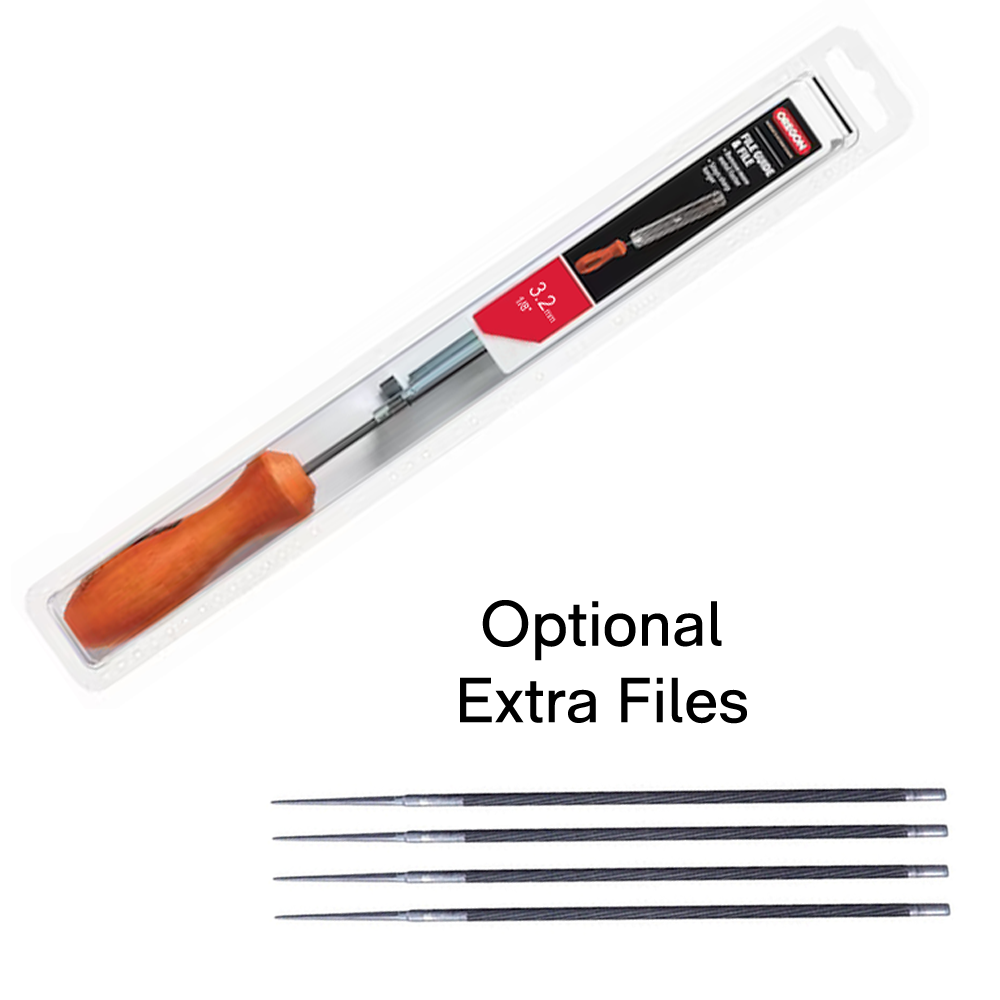 Oregon File Holder, Round File & Handle 3.2mm with Optional Files