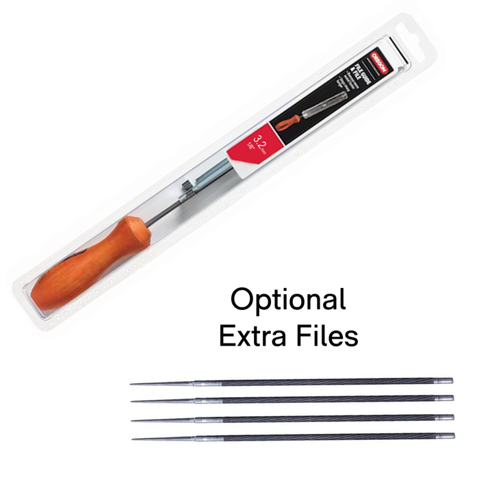 Oregon File Holder, Round File & Handle 3.2mm with Optional Files