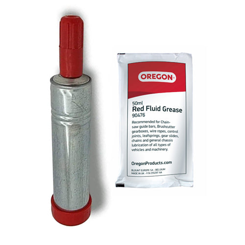 Oregon Grease Gun & 1 Sachet of Red Grease
