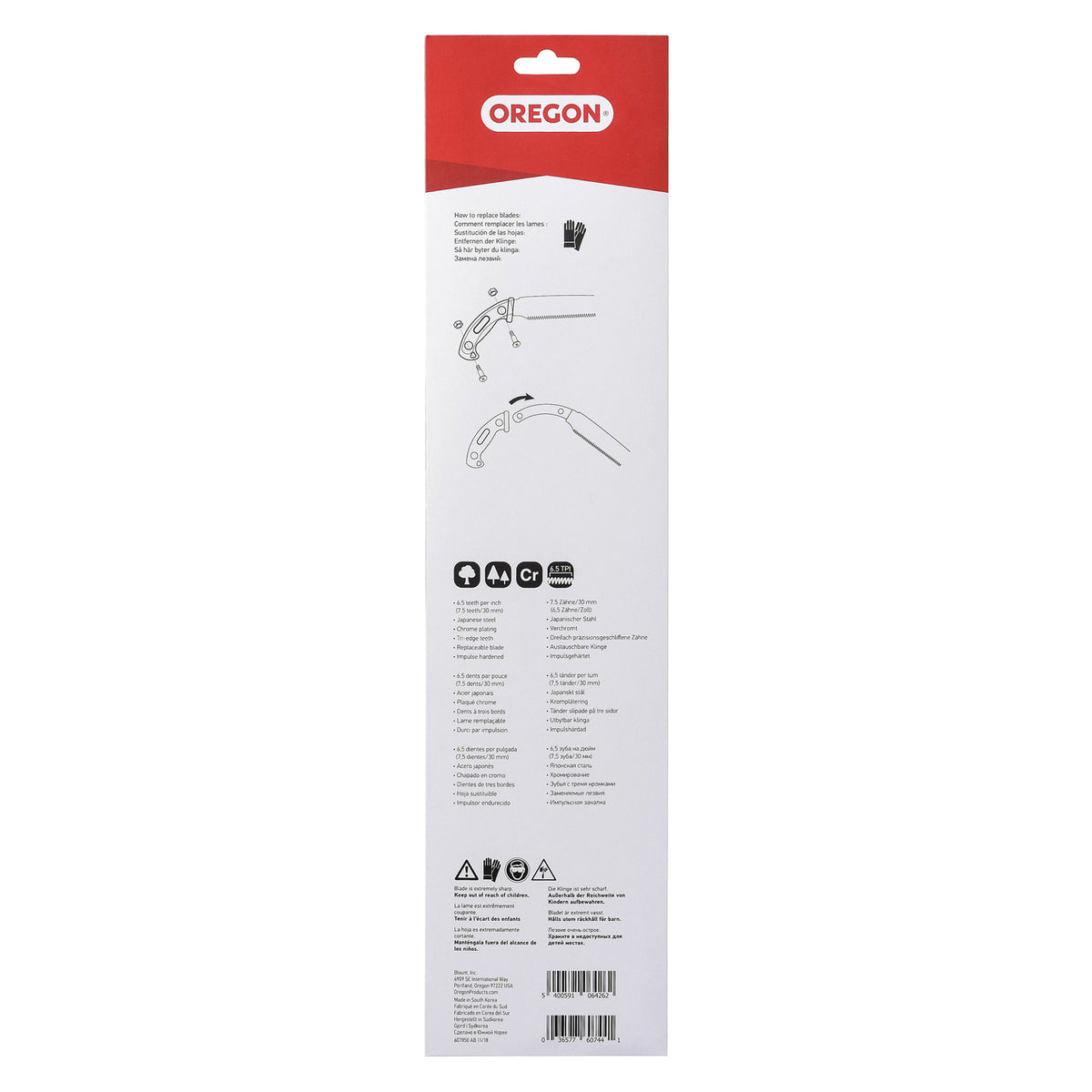 Oregon Curved Hand Saw Blade in Cover Back