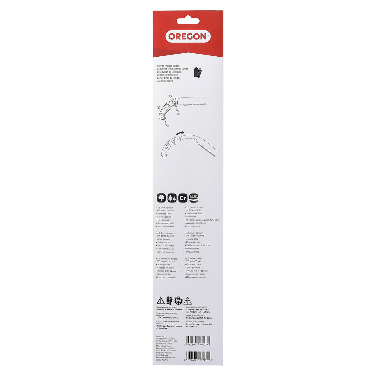 Oregon Straight Hand Saw Blade in Cover Back