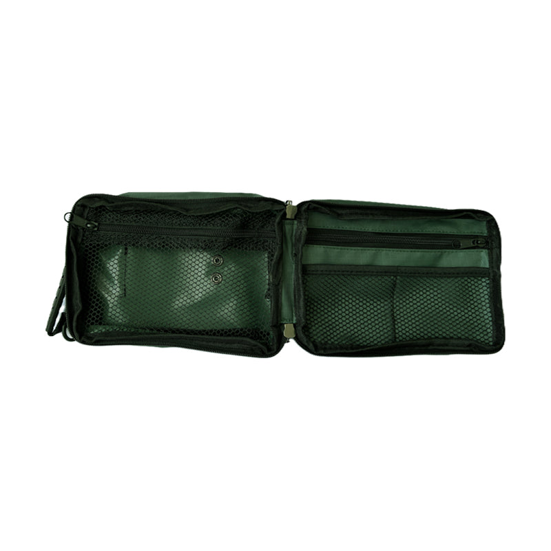 Inside of First Aid Kit Bag with Mesh and Zipped Sections