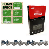 32" OREGON M73LPX105 DuraCut Replacement Chainsaw Chain