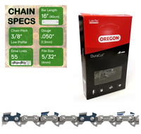 16" Oregon M91VXL055 Chainsaw Chain with specs