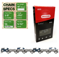 16" Oregon M91VXL056 Chainsaw Chain with specs