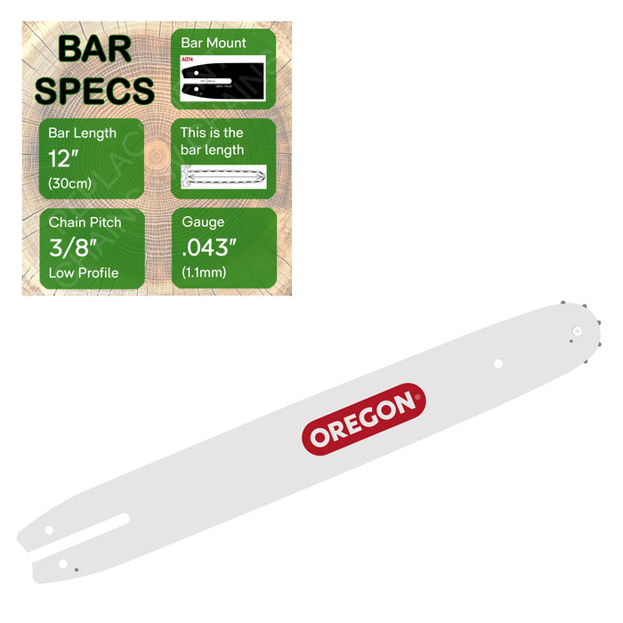 12" OREGON Guide Bar - 124MLEA074