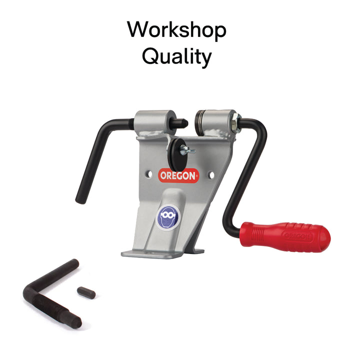 OREGON Bench Model Chain Rivet Spinner with handle and anvil