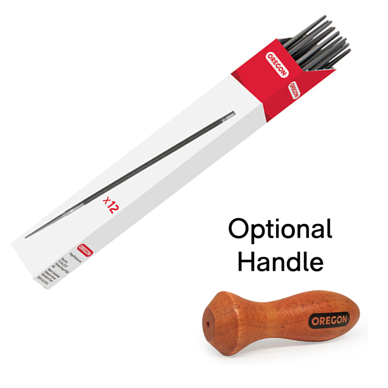 Oregon Box of 12 Round Files with Optional Oregon Handle