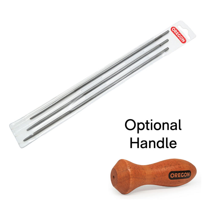 3 x OREGON Round Files - 3/16" (4.8mm)