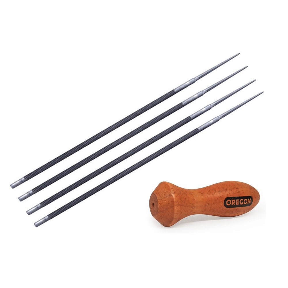 4 x OREGON Round Files - 1/8" (3.2mm)