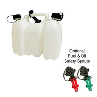 Oregon White Combi Can 3 Litre + 1.5 Litre with Optional Fuel & Oil Safety Spouts