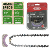 14" Oregon PowerSharp PS52E Chain with Specs