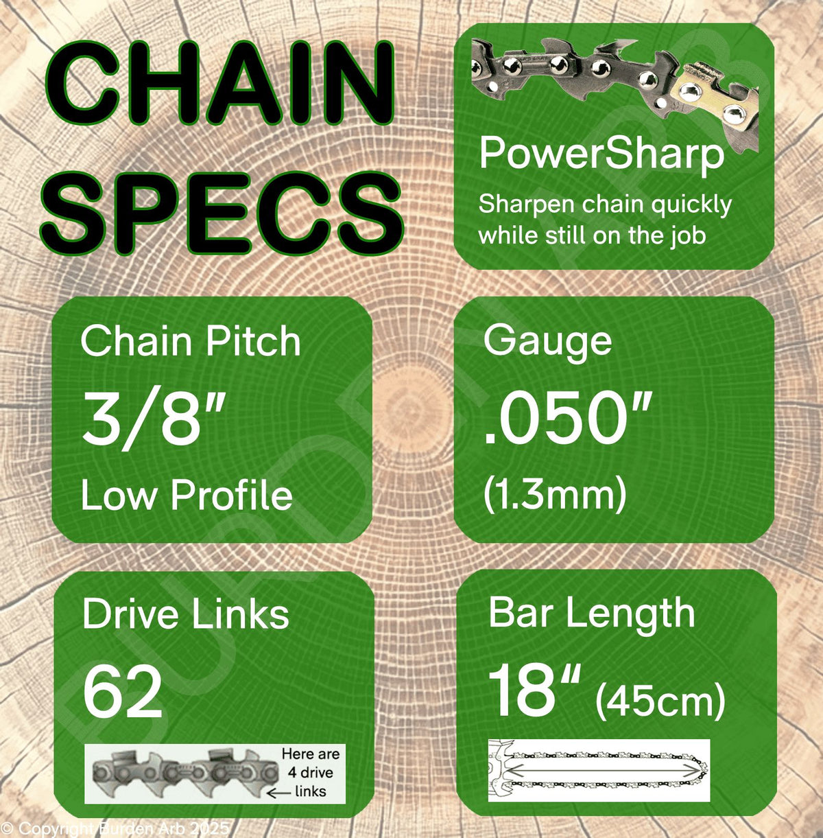 18" OREGON PowerSharp Chain - 571039