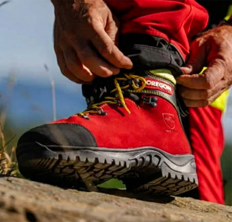 Oregon Protect Pro Chainsaw Safety Boots in Use