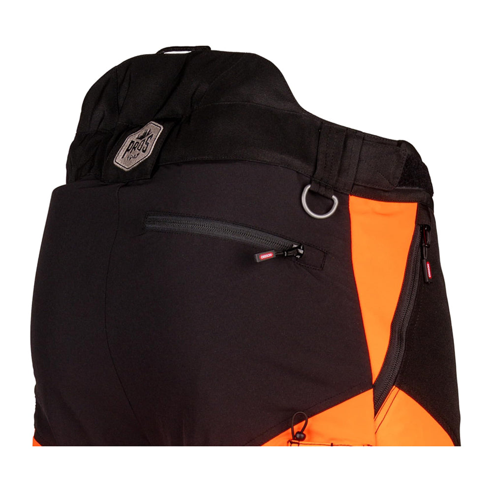 Oregon Protect Pro Trousers Orange & Black Close Up