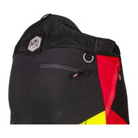 Oregon Protect Pro Trousers Red & Yellow Close Up