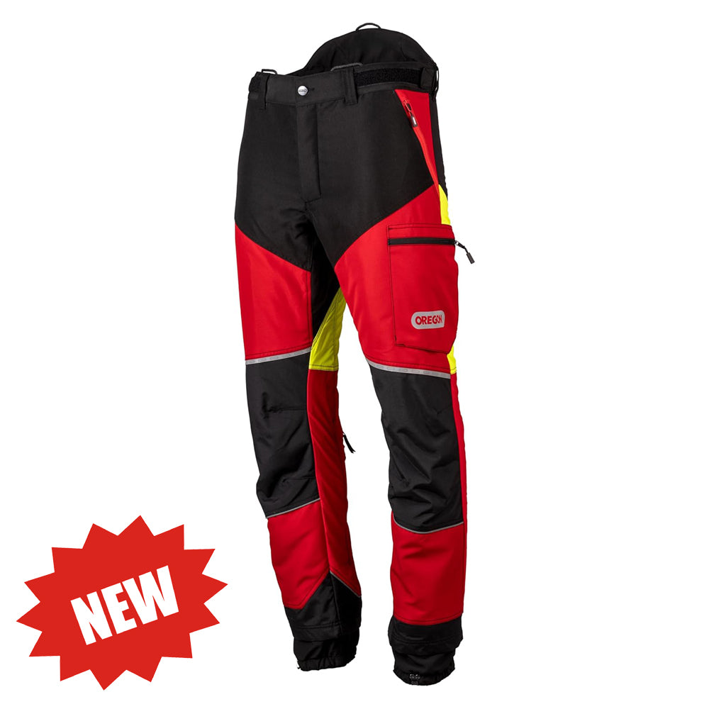 OREGON Protect Pro Type A Chainsaw Trousers - Red & Yellow – Burden Arb ...