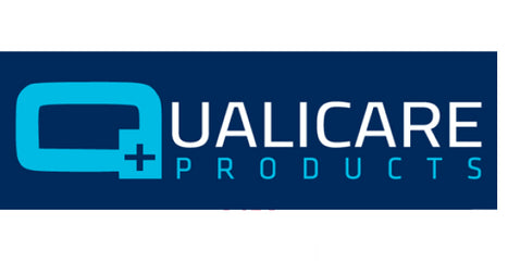 Qualicare Products logo on a blue background
