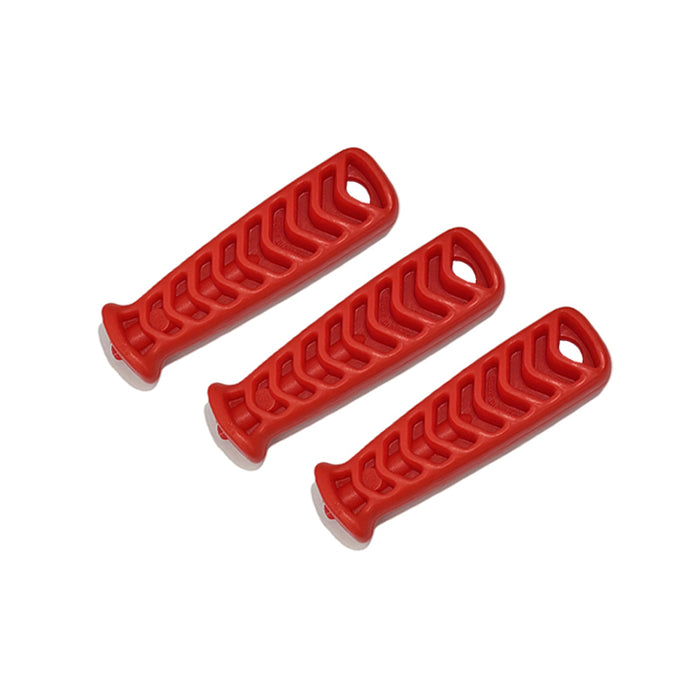 3 Pack of Small Red Plastic Handles